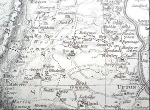 1772 Taylor Map of Hanley Castle
