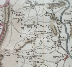 1795 Cary Map of Hanley Castle