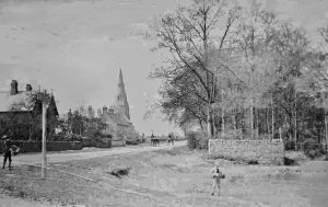 Hanley Swan crossroads and pond, 1895.
